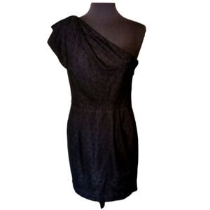 BCBGeneration Dress Womens Size 12 Black One Shoulder New